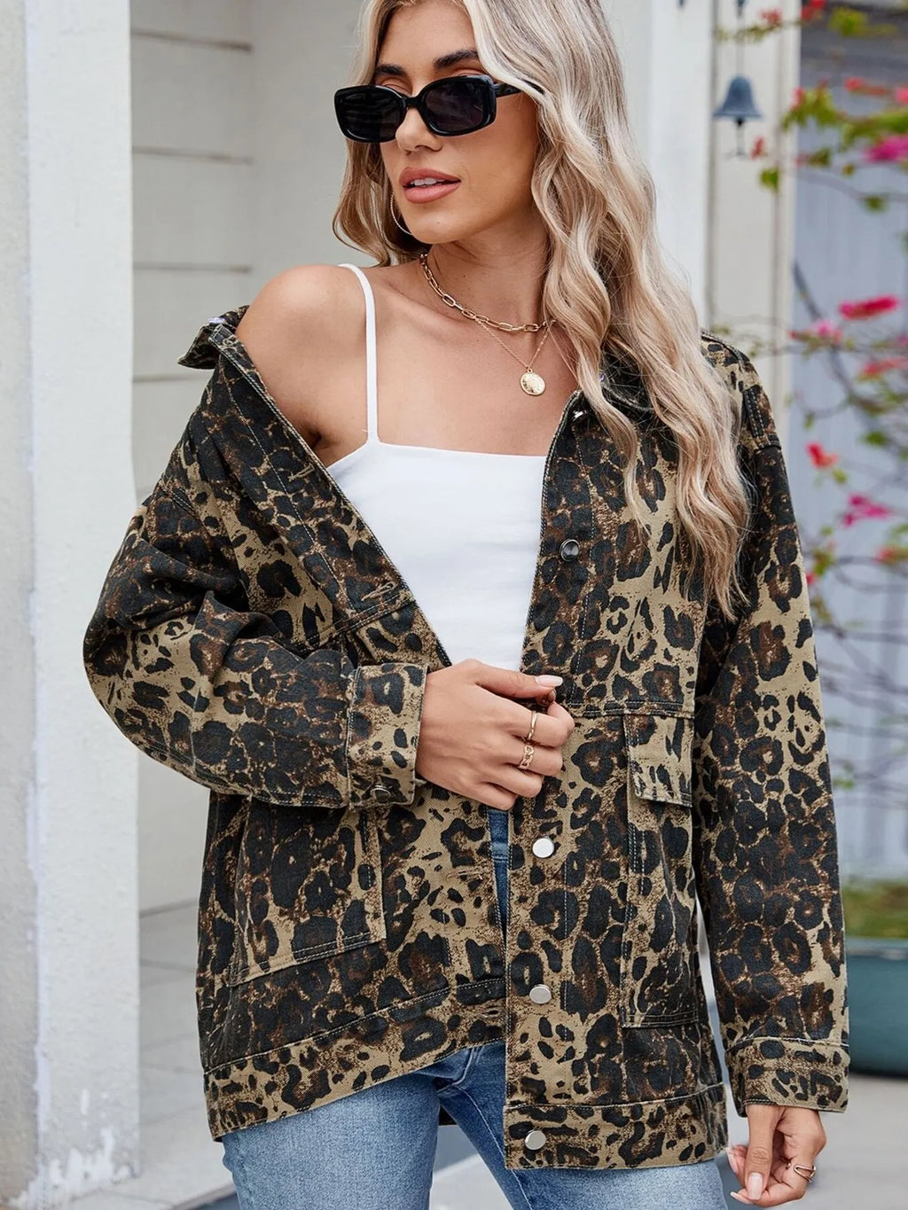 Button Up Long Sleeve Denim Jacket (13)