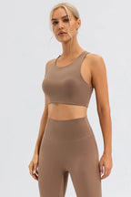 Round Neck Cutout Cropped Active Tank (6)