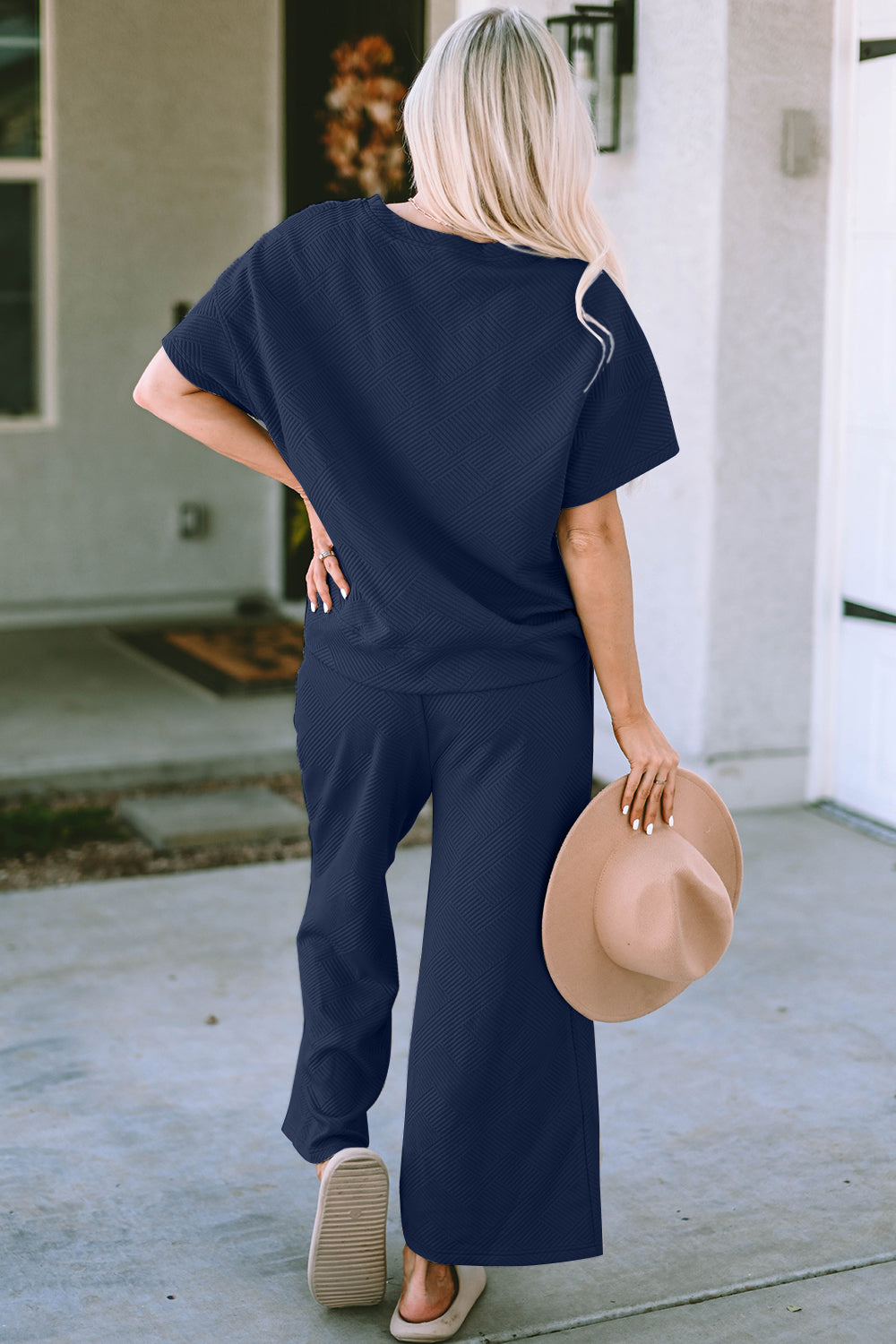 Short Sleeve Top Pants Set (27)