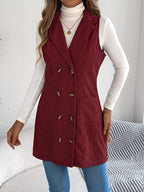 Double-breasted Long Vest Coat (9)