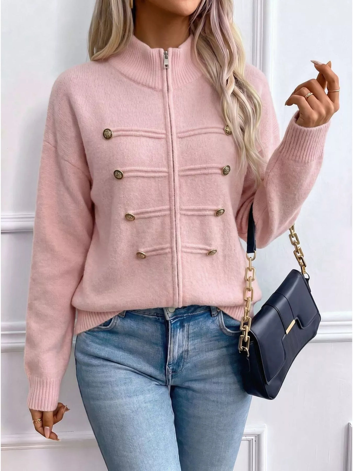 Zip-up Long Sleeve Cardigan (7)
