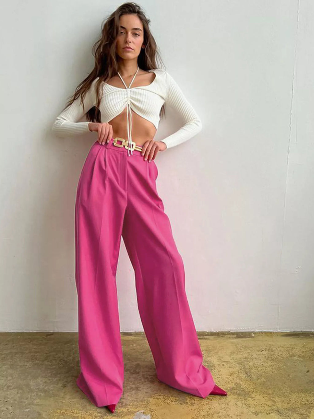 Wide Leg Pleated Pants (14)