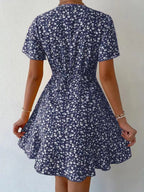 Floral Flutter Sleeve Wrap Mini Dress (16)
