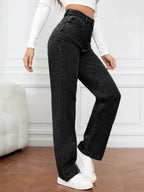 High Waist Straight Jeans (9)