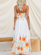 Floral Print Halter Neck Maxi Dress (6)
