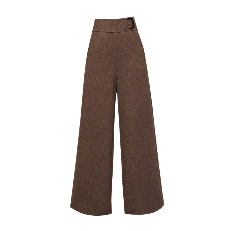 Fleece Wide-leg Pants variant CJNSXZKT00438-Brown-M|CJNSXZKT00438-Brown-S|CJNSXZKT00438-Brown-3XL|CJNSXZKT00438-Brown-L|CJNSXZKT00438-Brown-XL|CJNSXZKT00438-Brown-XXL