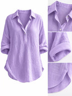 Collared Neck Long Sleeve Blouse (17)