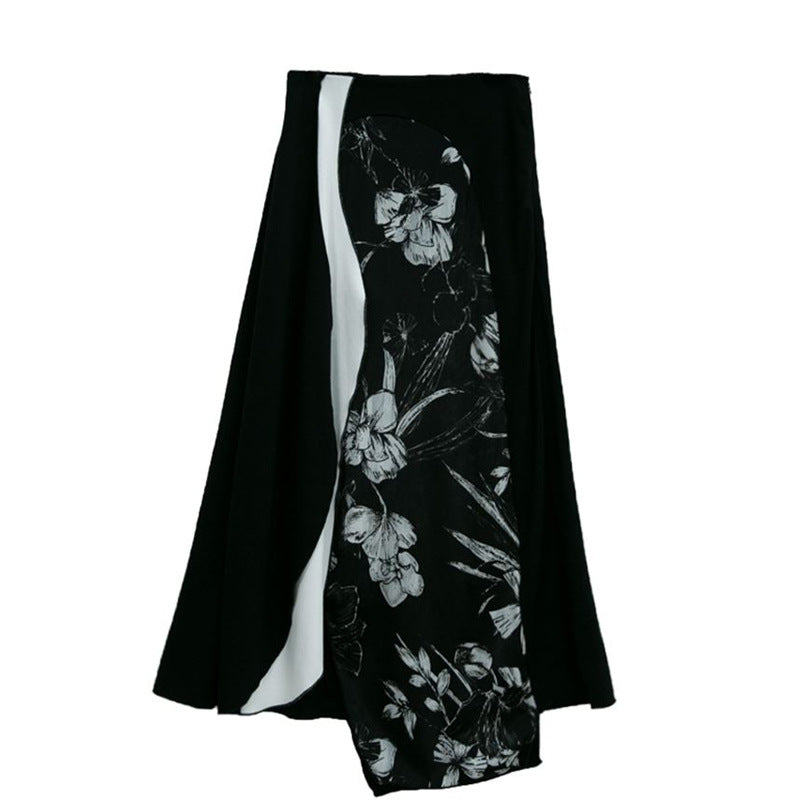 High Waist Floral Dress variant CJNSXZQZ00847-Black-S|CJNSXZQZ00847-Black-L|CJNSXZQZ00847-Black-M