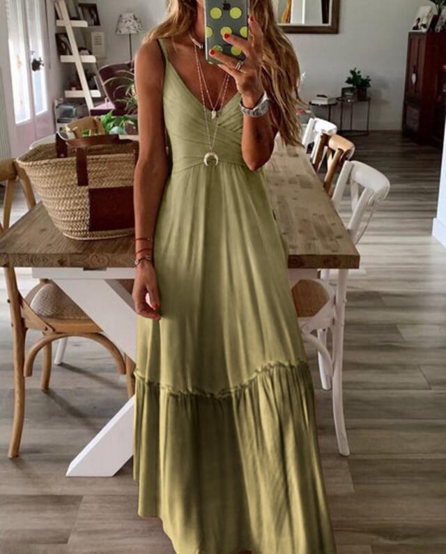 V-neck Long Dress photo 3
