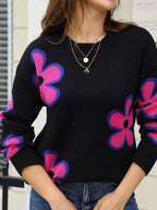 Floral Crew Neck Sweater (7)