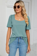Square Neck Short Sleeve T-shirt