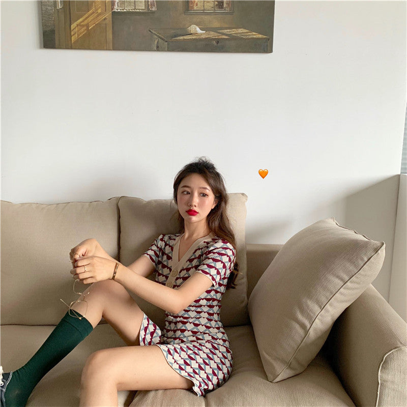 Short Sleeve Knitted Dress photo 4