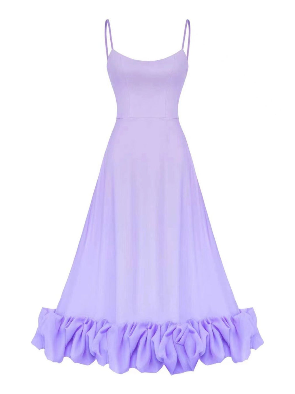 Ruffle Hem Scoop Neck Midi Dress (15)