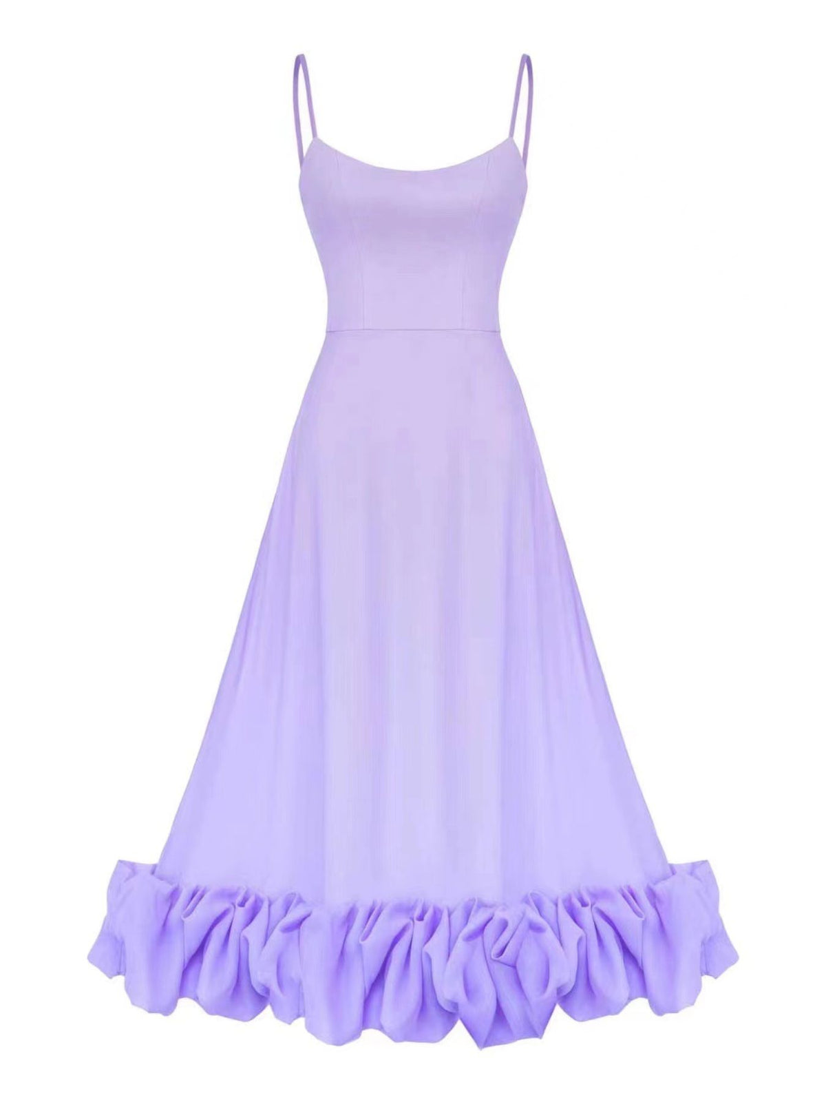 Ruffle Hem Scoop Neck Midi Dress (15)