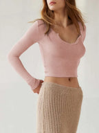Notched Long Sleeve T-shirt (11)