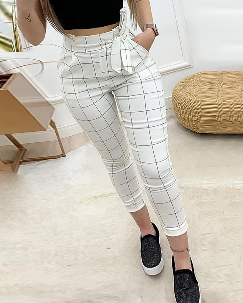 White Plaid Pants photo 3