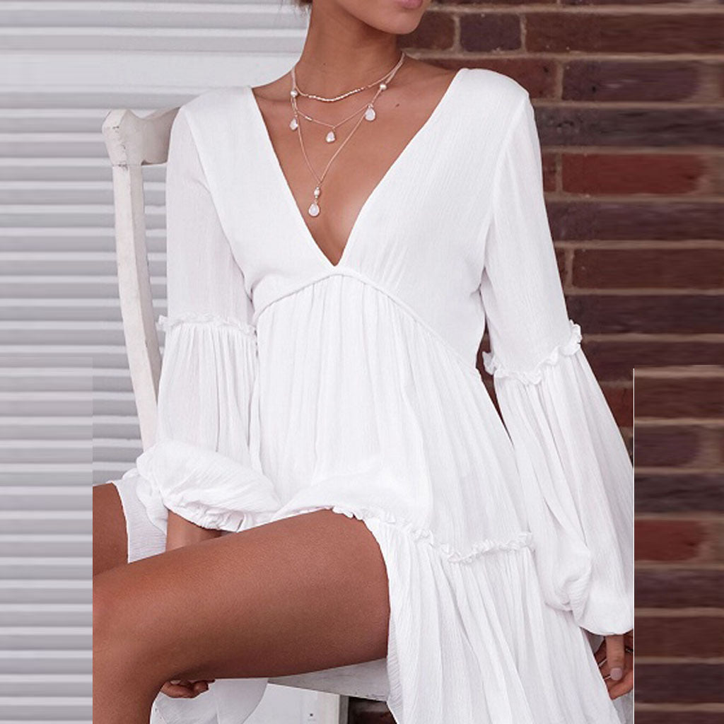 Long Sleeve Lantern Sleeve Dress photo 5