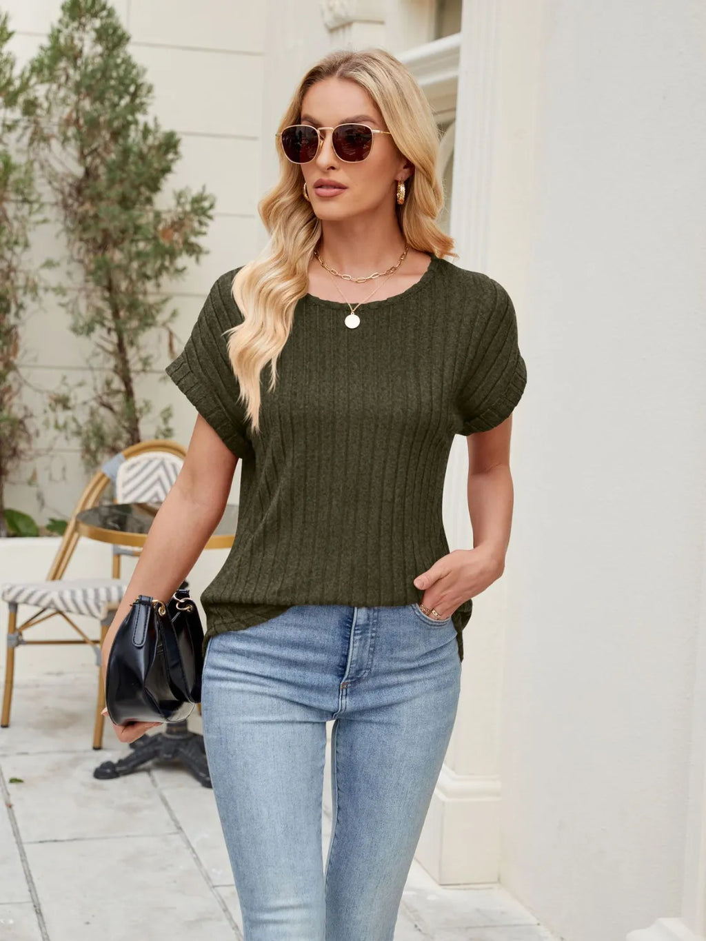 Round Neck Short Sleeve T-shirt (14)