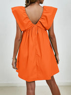 V-neck Cap Sleeve Mini Dress (6)