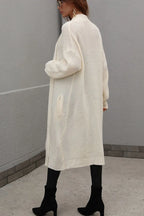 Waffle Knit Open Front Duster Cardigan Pockets (2)