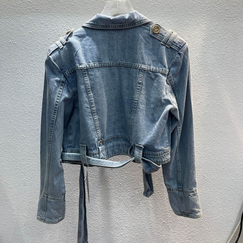 Button Denim Loose Top photo 3