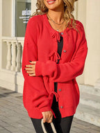 Ribbed Knit Bow-tie Cardigan (9)