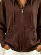 Zip-up Hooded Knit Cardigan (11)