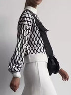 Geometric Pattern Turtleneck Sweater (8)