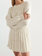 Cable Knit Sweater Mini Dress (4)