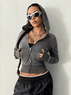 Zip-up Long Sleeve Hoodie (4)