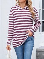 Striped Dropped Shoulder Hoodie (4)