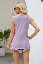 Spliced Lace V-neck Tank (6)