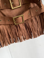 Fringe Belted Mini Skirt (6)