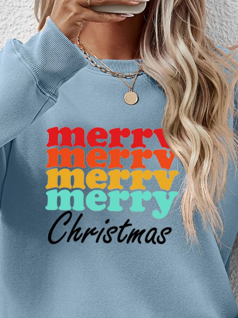 Merry Graphic Long Sleeve Sweatshirt (20)