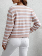 Striped Button Front Cardigan (12)