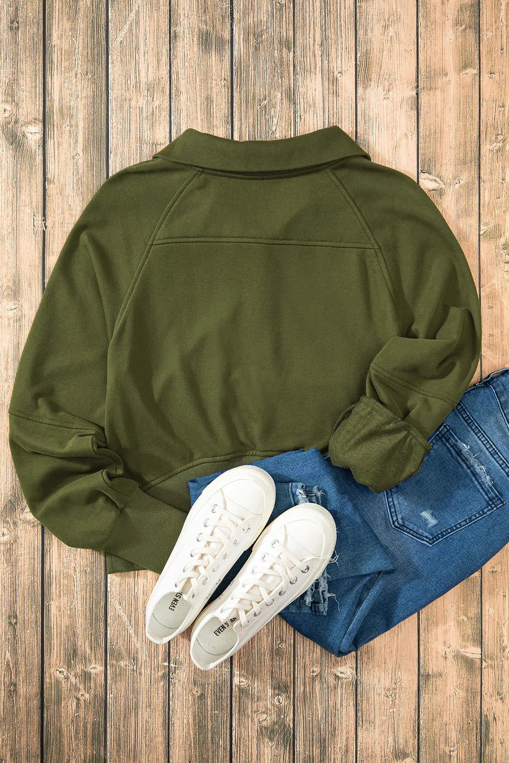 Half Zip Long Sleeve Sweatshirt (8)