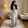 Mermaid Skirt Lotus Trumpet Sleeve Dress photo 1