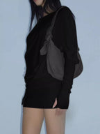 One Shoulder Knit Mini Dress (11)