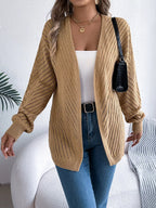 Openwork Open-front Long Sleeve Cardigan (15)