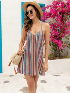 Striped Print Slip Dress photo 5