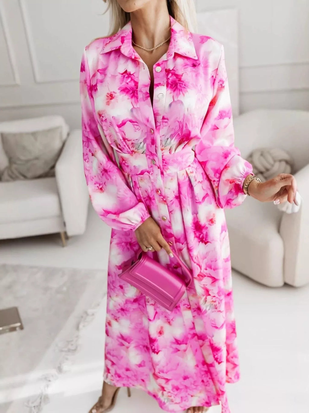 Long Sleeve Maxi Shirt Dress (2)