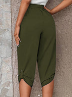 Full Size Roll-tab Capris Pants (9)