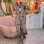 Printed V-neck Dress photo 5