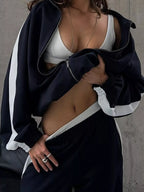 Zip Up Long Sleeve Outerwear Pants Set (5)