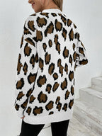 Leopard Open Front Dropped Shoulder Cardigan (10)