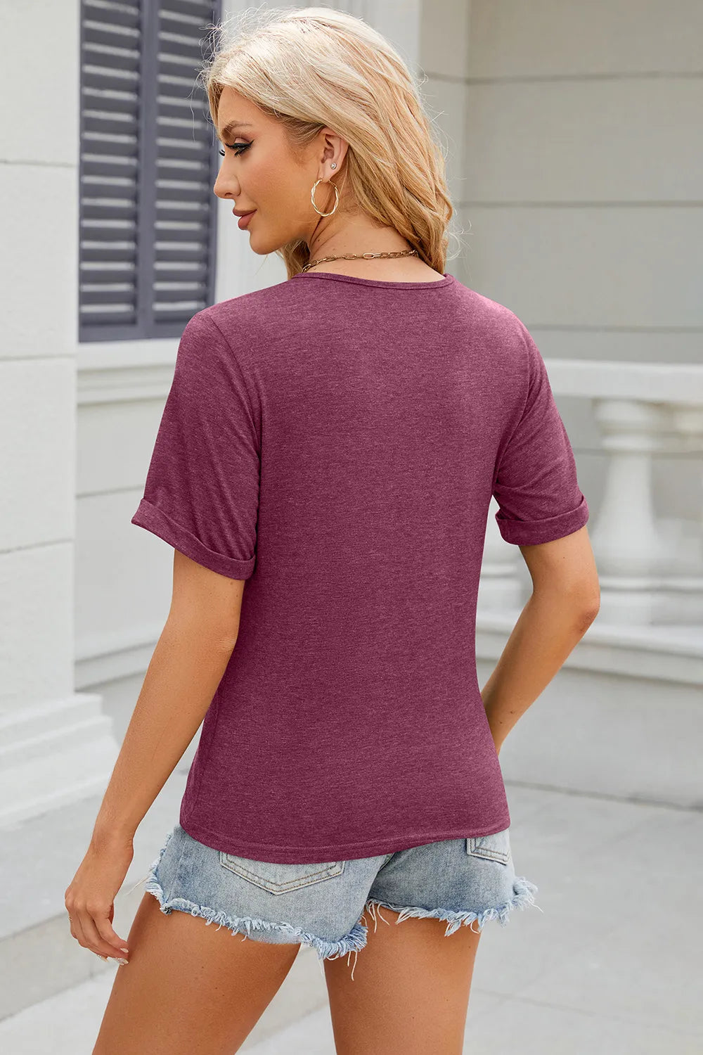 Round Neck Short Sleeve T-shirt (24)