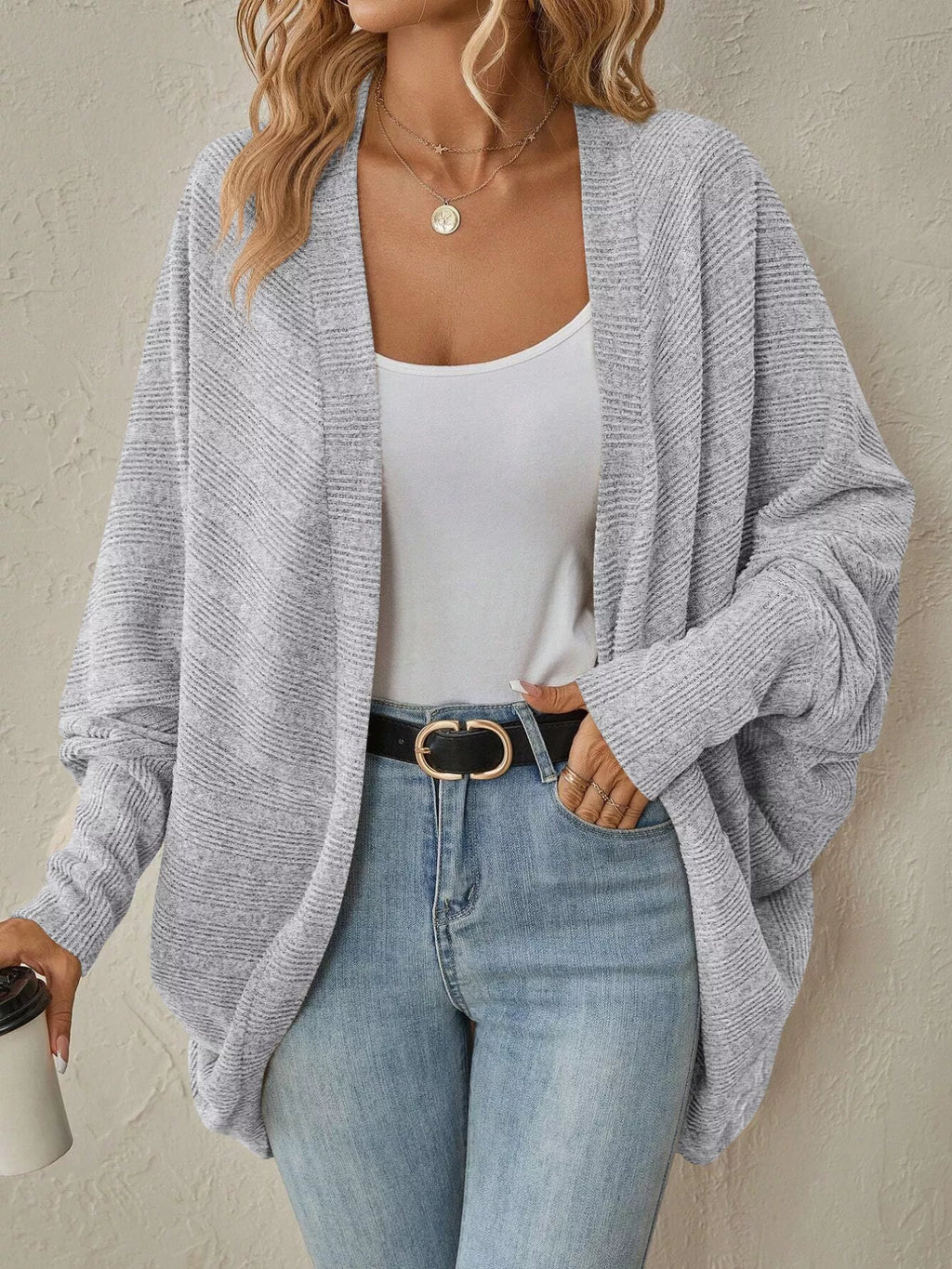 Open Front Cocoon Cardigan (7)