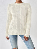 Cable-knit Round Neck Sweater