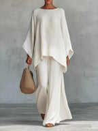 Full Size Casual Loose Fit Top Pants Set Two-piece Plus