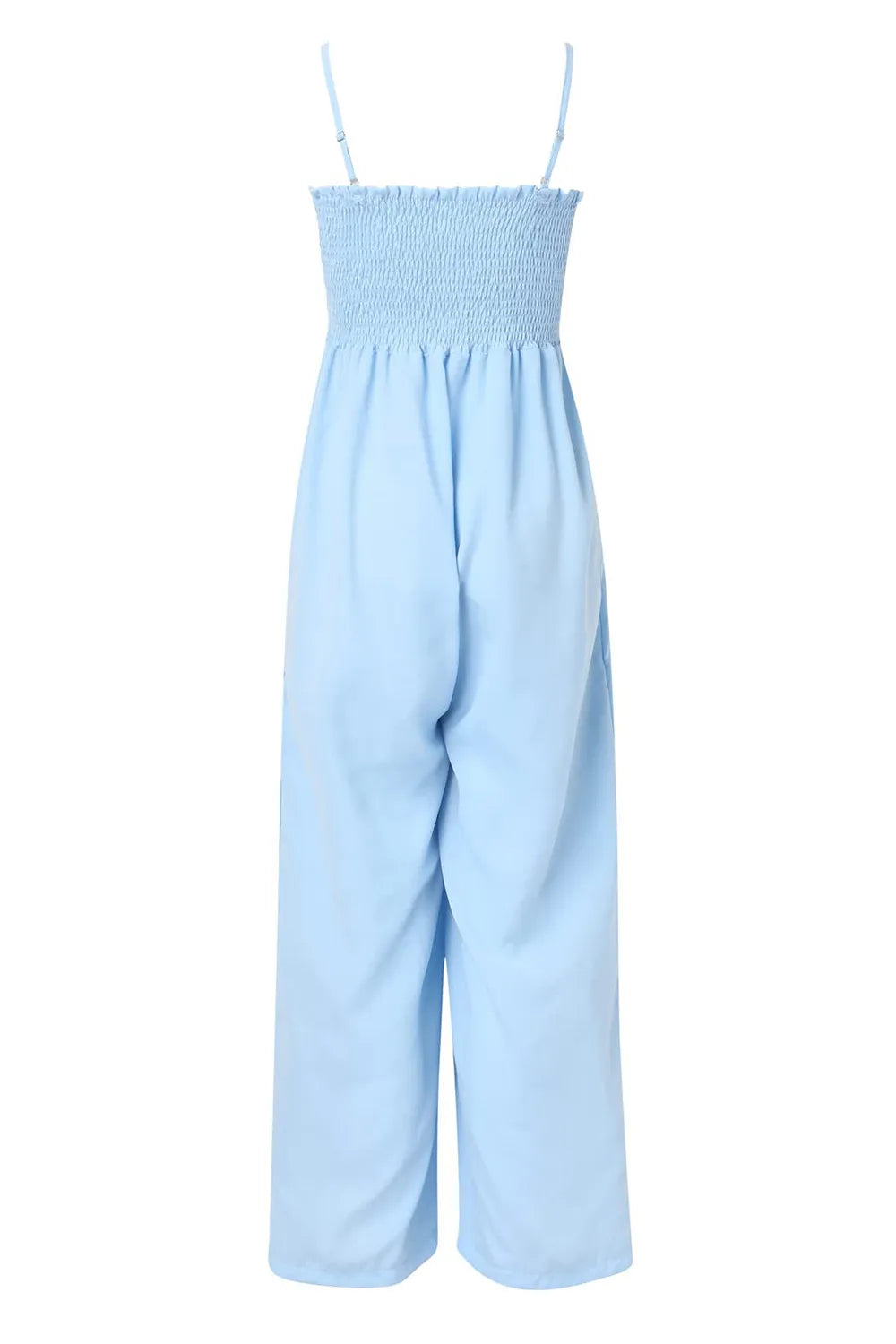 Smocked Spaghetti Strap Wide Leg Jumpsuit (15)
